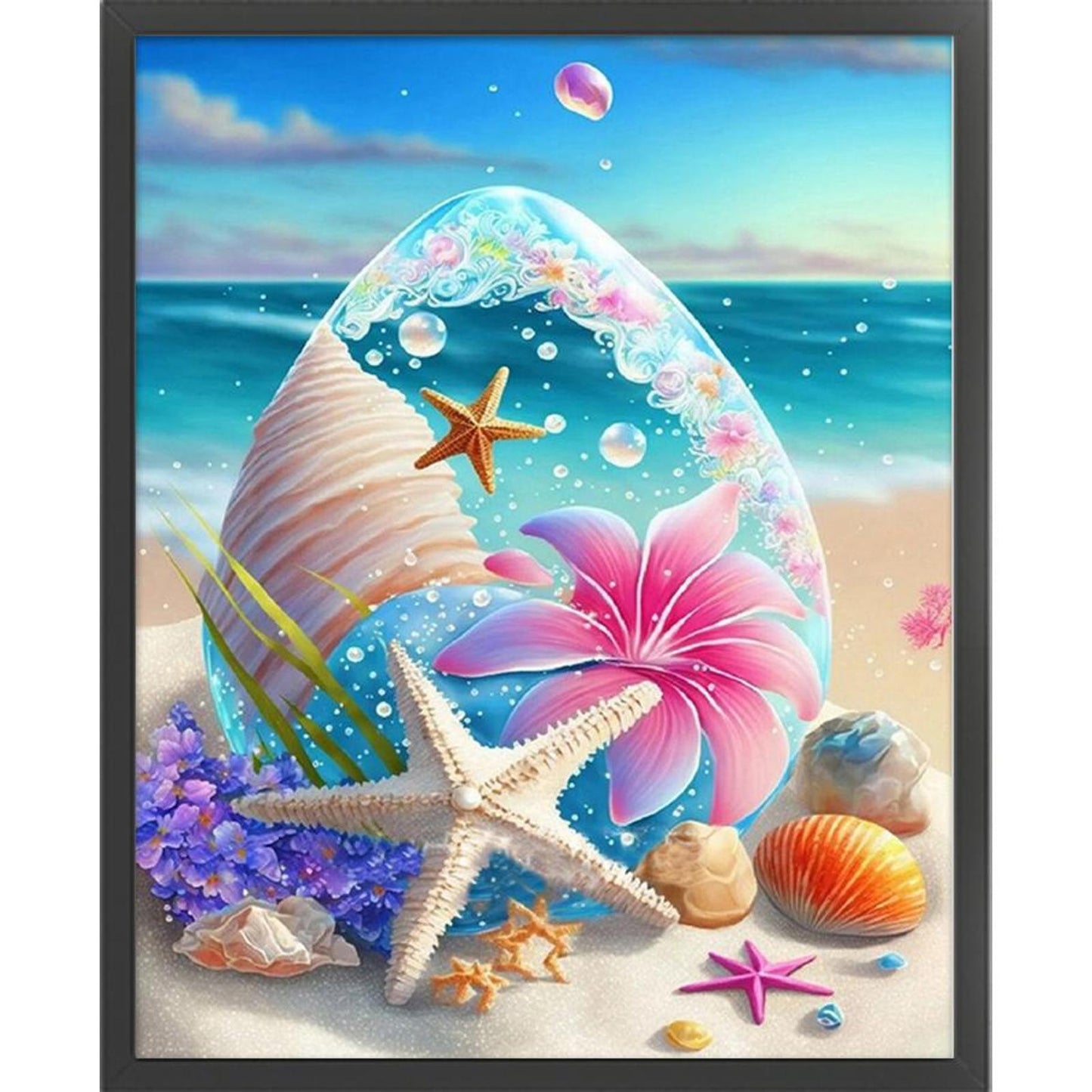 Beach Shells - Full 11CT Counted Cross Stitch 40x50CM - Huacan