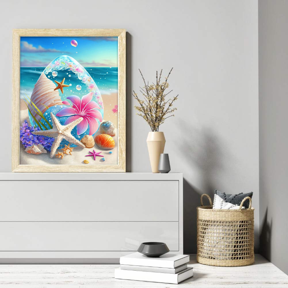 Beach Shells - Full 11CT Counted Cross Stitch 40x50CM - Huacan