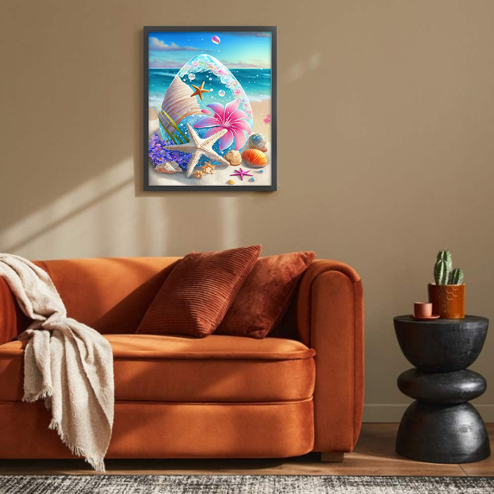 Beach Shells - Full 11CT Counted Cross Stitch 40x50CM - Huacan