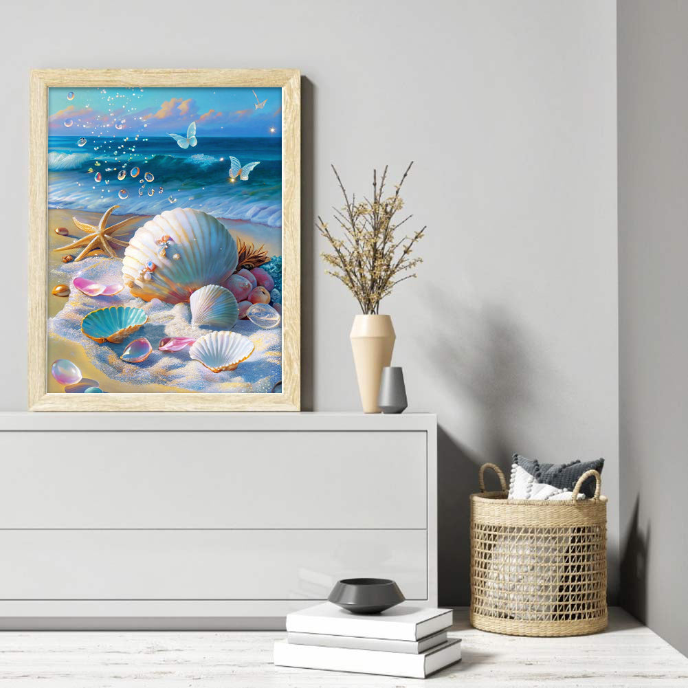 Beach Shells - Full 11CT Counted Cross Stitch 40x50CM - Huacan