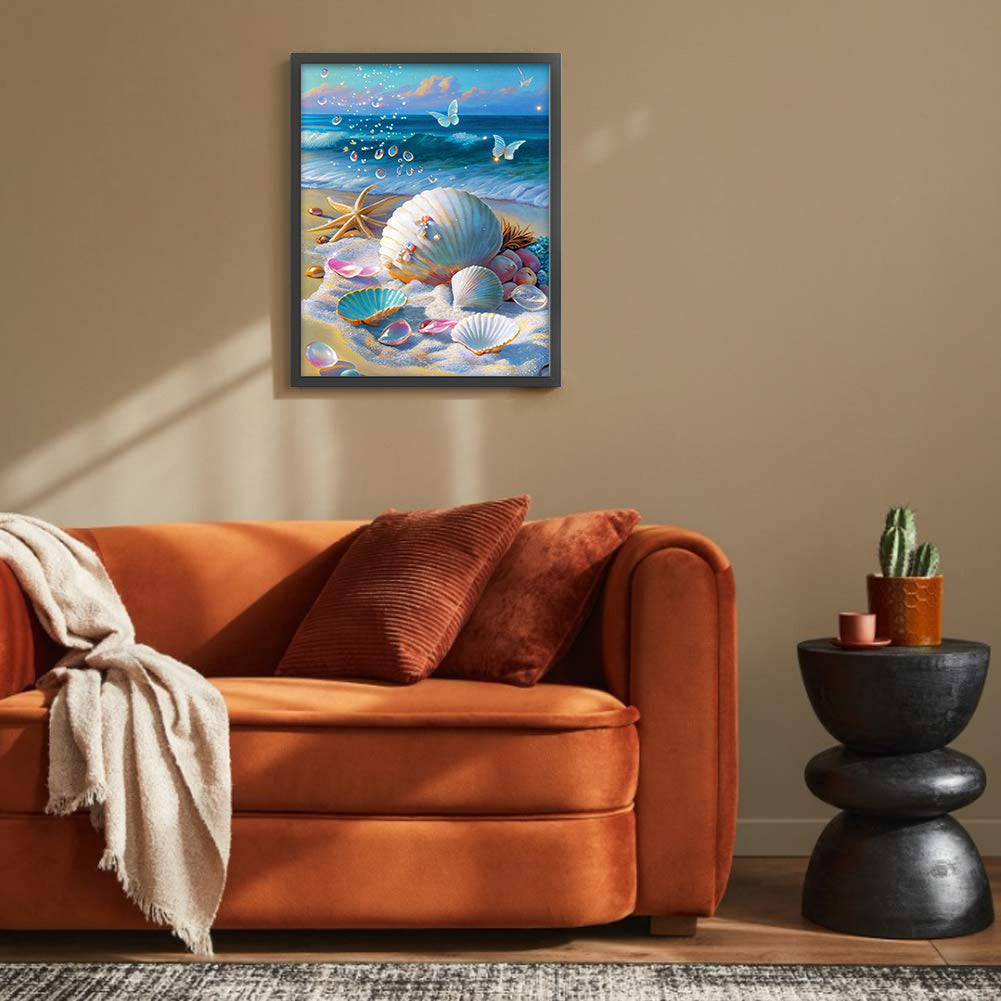 Beach Shells - Full 11CT Counted Cross Stitch 40x50CM - Huacan