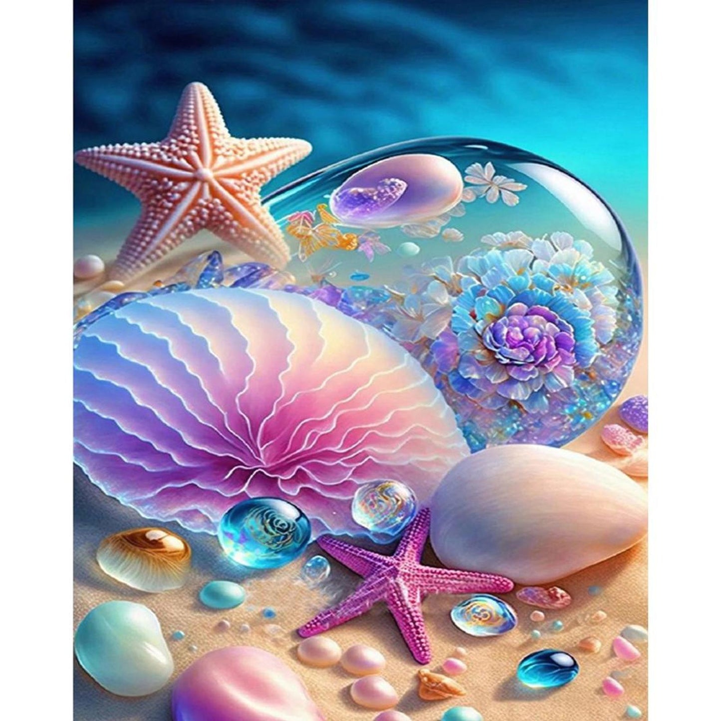 Beach Shells - Full 11CT Counted Cross Stitch 40x50CM - Huacan