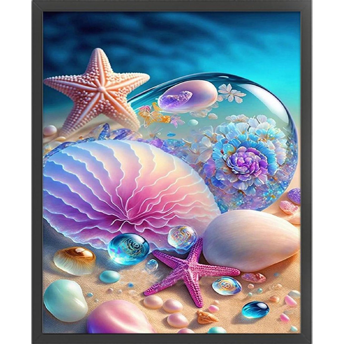 Beach Shells - Full 11CT Counted Cross Stitch 40x50CM - Huacan