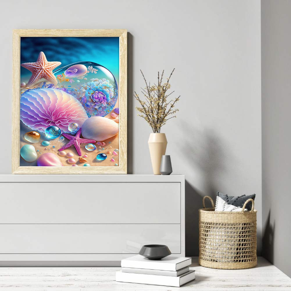 Beach Shells - Full 11CT Counted Cross Stitch 40x50CM - Huacan