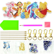 Load image into Gallery viewer, 5pcs DIY Diamond Art Keychains Handmade Cartoon Craft Hanging Ornament
