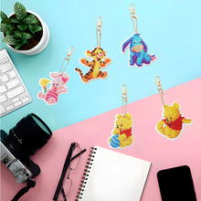 Load image into Gallery viewer, 5pcs DIY Diamond Art Keychains Handmade Cartoon Craft Hanging Ornament
