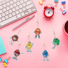 Load image into Gallery viewer, 6pcs DIY Diamond Art Keychains Handmade Cartoon Craft Hanging Ornament
