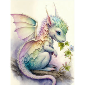 Little Dragon 30*40CM(Canvas) Full Round Drill Diamond Painting