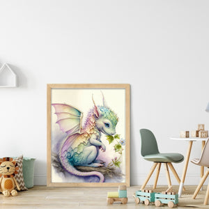 Little Dragon 30*40CM(Canvas) Full Round Drill Diamond Painting