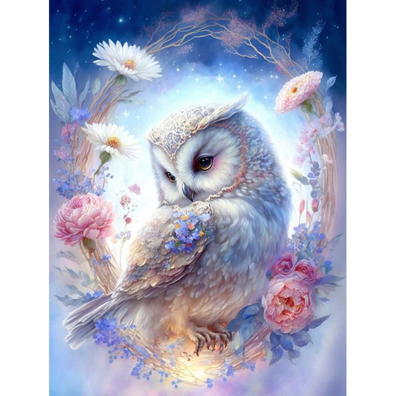 Owl - Full 11CT Stamped Cross Stitch 40x50CM - Jinlei