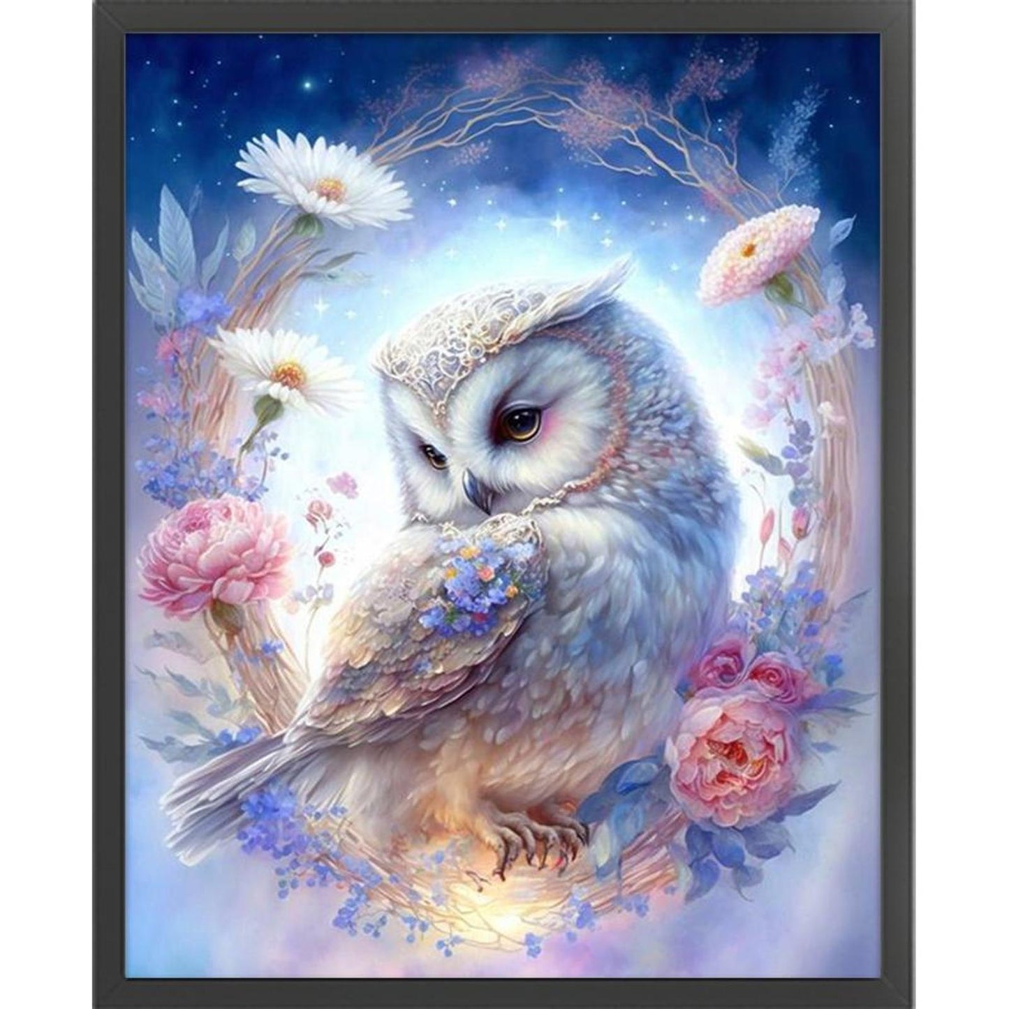 Owl - Full 11CT Stamped Cross Stitch 40x50CM - Jinlei