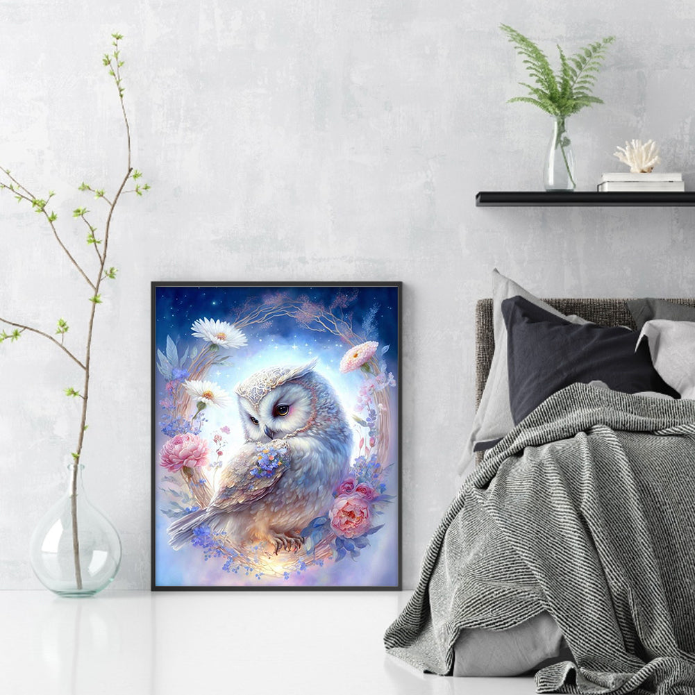 Owl - Full 11CT Stamped Cross Stitch 40x50CM - Jinlei