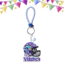 Load image into Gallery viewer, DIY Diamond Art Keychains Craft Rugby Team Badge Hanging Ornament

