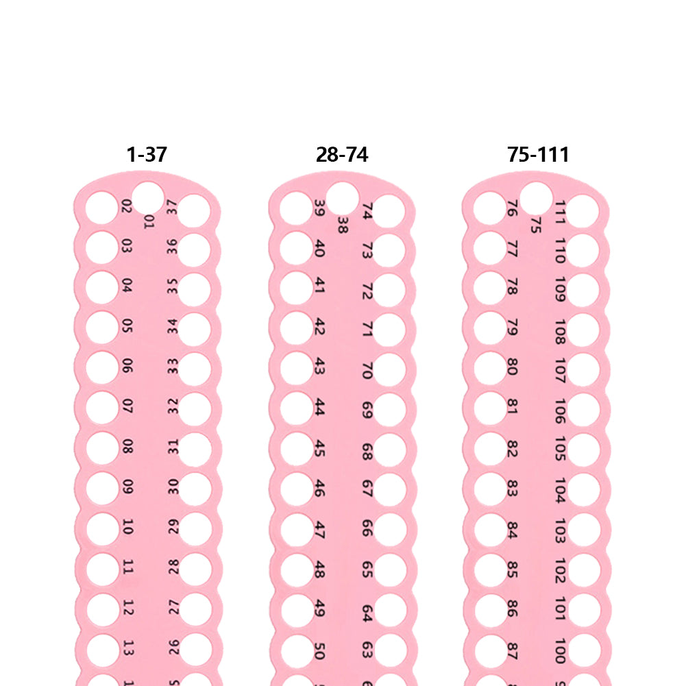 3PCS Cross Stitch Thread Holder PC 37-Hole for DIY Sewing Storage (Pink)