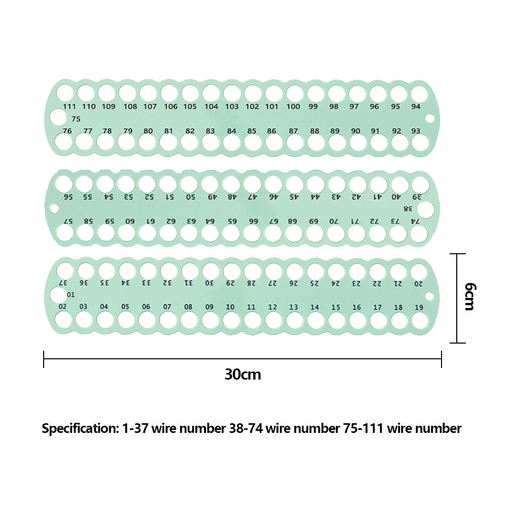 3PCS Cross Stitch Thread Holder PC 37-Hole for DIY Sewing Storage (Green)