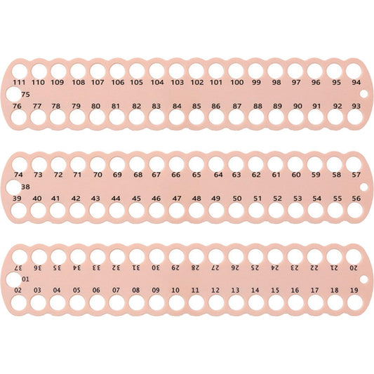 3PCS Cross Stitch Thread Holder PC 37-Hole for DIY Sewing Storage (Beige)