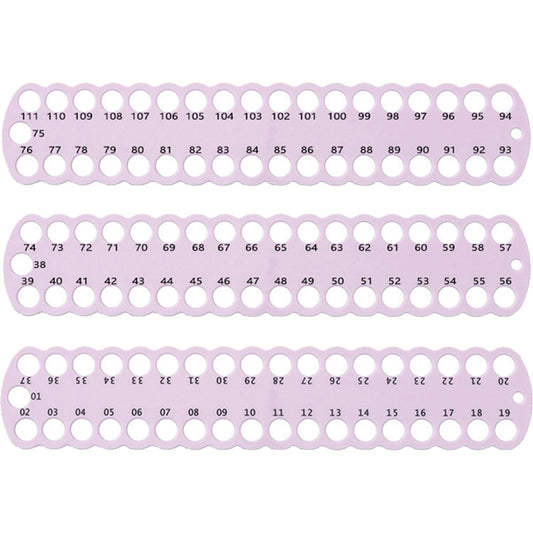 3PCS Cross Stitch Thread Holder PC 37-Hole for DIY Sewing Storage (Light Purple)