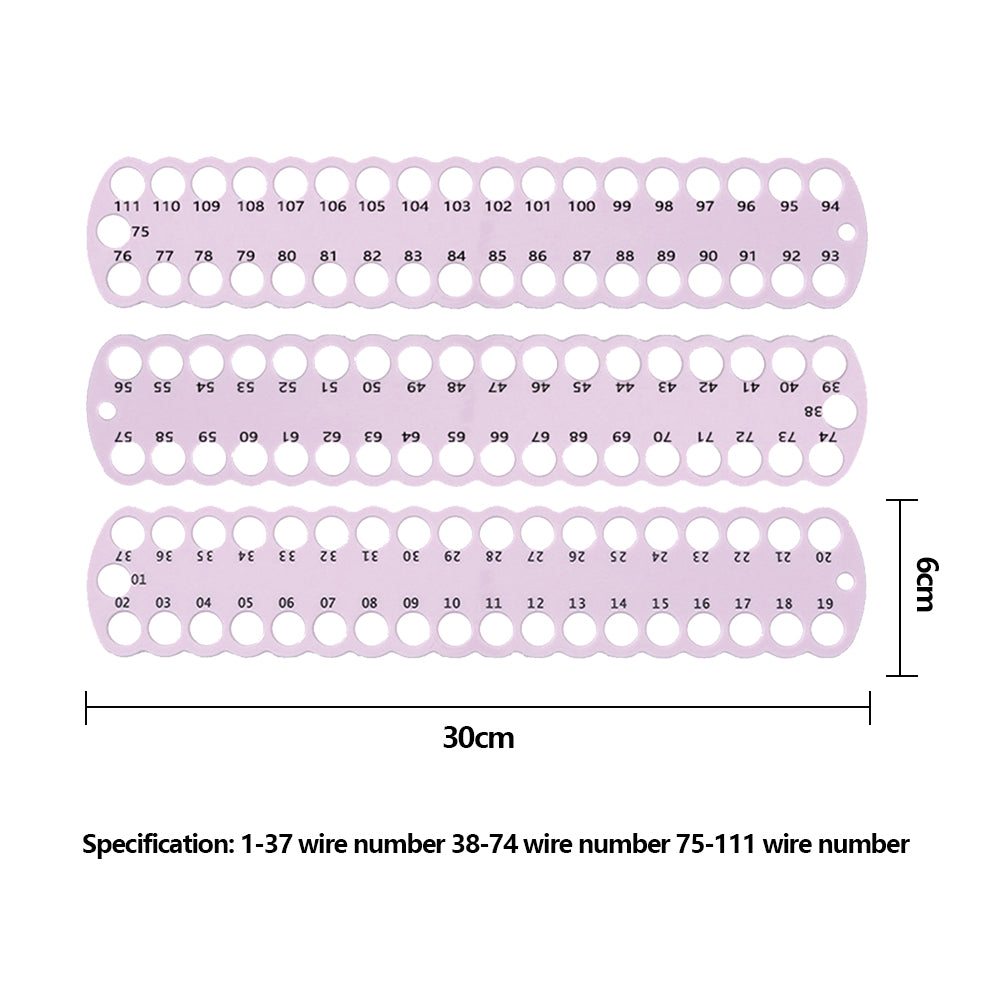 3PCS Cross Stitch Thread Holder PC 37-Hole for DIY Sewing Storage (Light Purple)