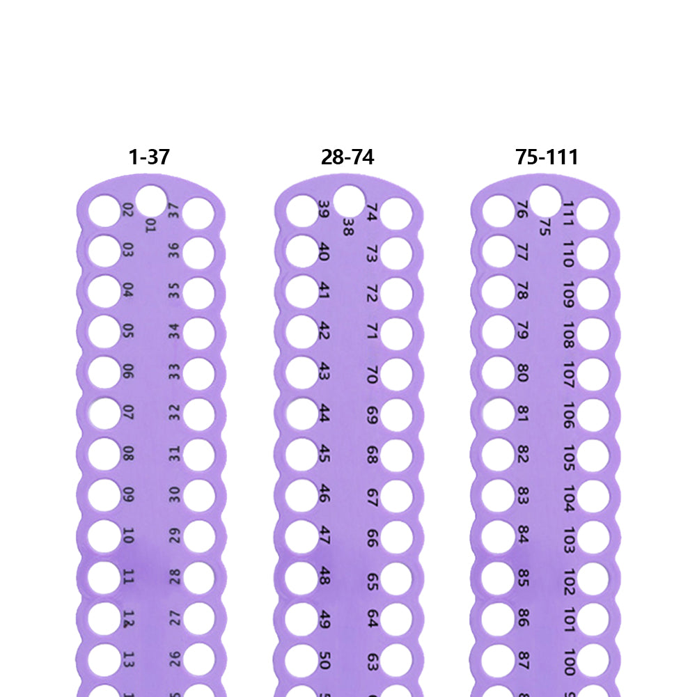 3PCS Cross Stitch Thread Holder PC 37-Hole for DIY Sewing Storage (Violet)