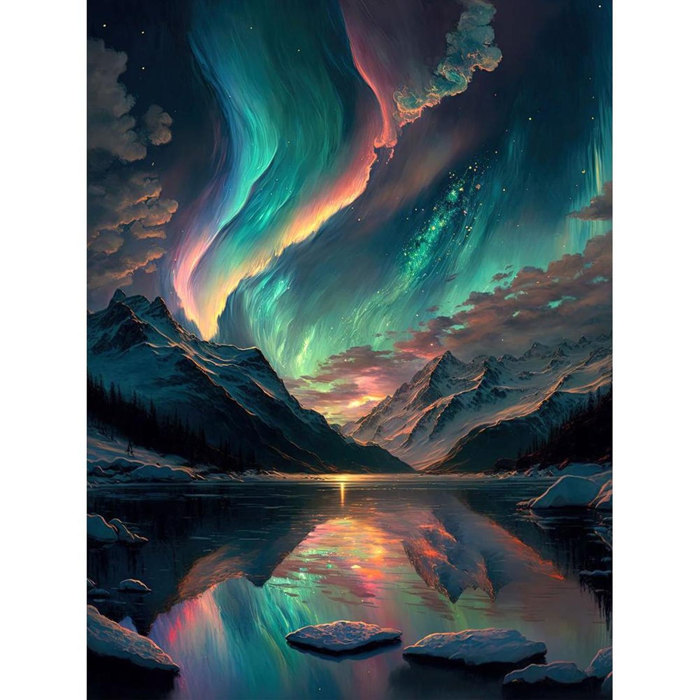 Aurora - Full 11CT Stamped Cross Stitch 40x50CM - Diy