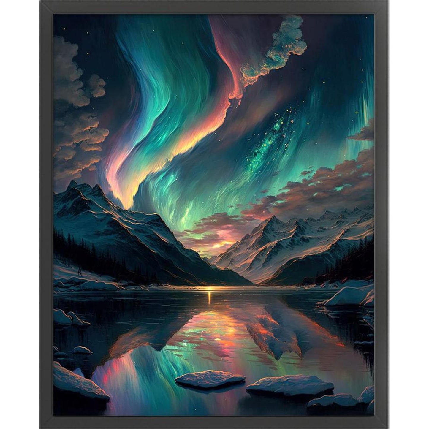 Aurora - Full 11CT Stamped Cross Stitch 40x50CM - Diy