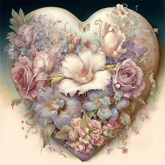 Love Flowers - Full 11CT Stamped Cross Stitch 50x50CM - Yishu