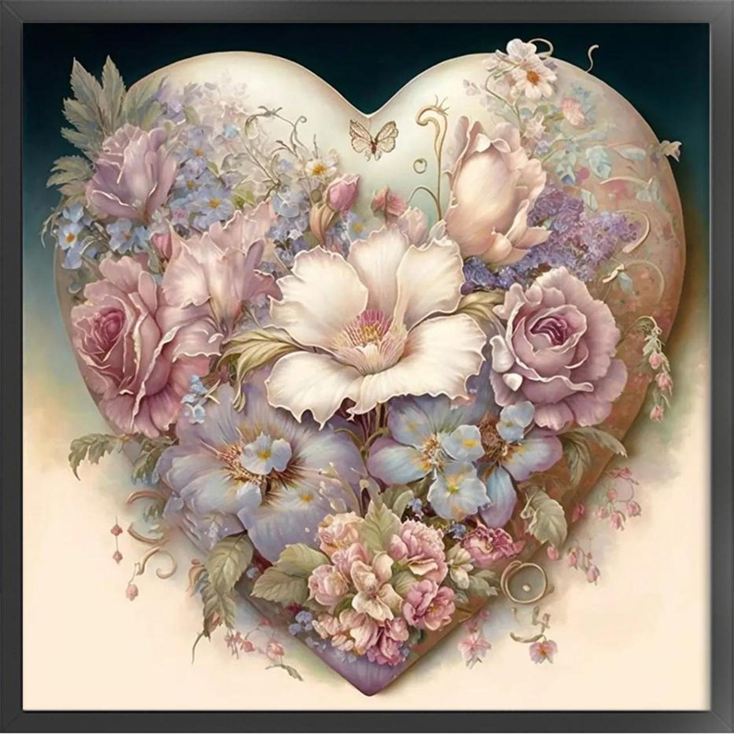 Love Flowers - Full 11CT Stamped Cross Stitch 50x50CM - Yishu