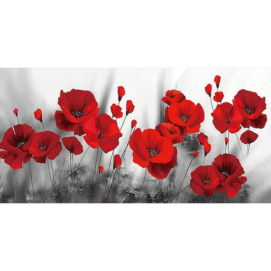 Poppy - Full 11CT Stamped Cross Stitch 80x40CM - Yishu
