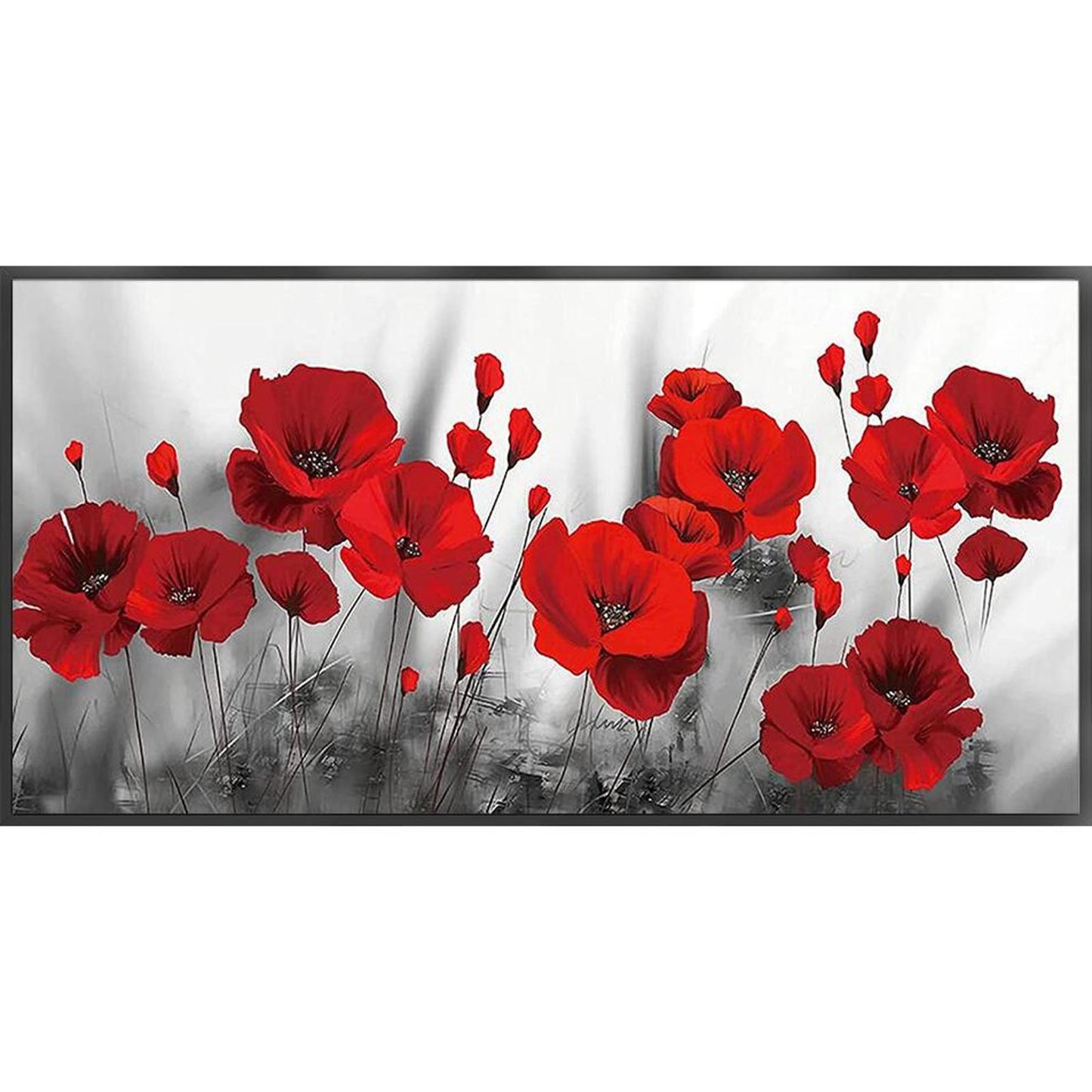 Poppy - Full 11CT Stamped Cross Stitch 80x40CM - Yishu