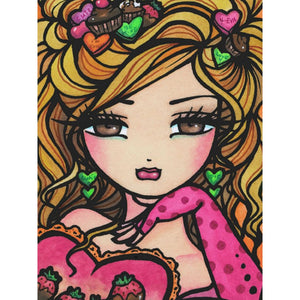 Long-Haired Girl 30*40CM(Canvas) Full Round Drill Diamond Painting
