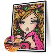 Load image into Gallery viewer, Long-Haired Girl 30*40CM(Canvas) Full Round Drill Diamond Painting
