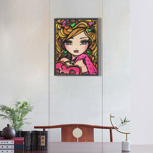 Load image into Gallery viewer, Long-Haired Girl 30*40CM(Canvas) Full Round Drill Diamond Painting
