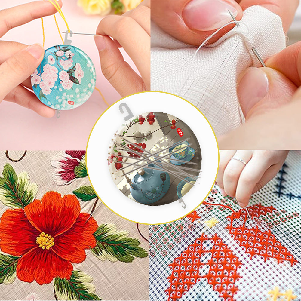 Lovesickness Hook Needle Threader Hand Machine Sewing Tool for DIY Sewing 5x5CM