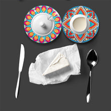 Load image into Gallery viewer, 8Pcs DIY Wood Cup Coasters with Holder for Tabletop Protection (Mandala)
