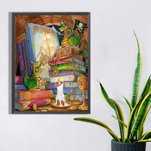 Green Dinosaur 30*40CM(Canvas) Full Square Drill Diamond Painting