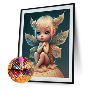 Little Elf Girl 30*40CM(Canvas) Full Round Drill Diamond Painting