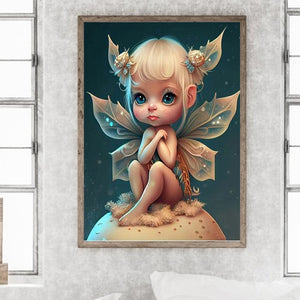 Little Elf Girl 30*40CM(Canvas) Full Round Drill Diamond Painting