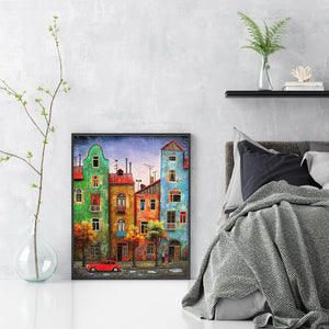 Huancan - House - 45*60CM 11CT 3 Stamped Cross Stitch