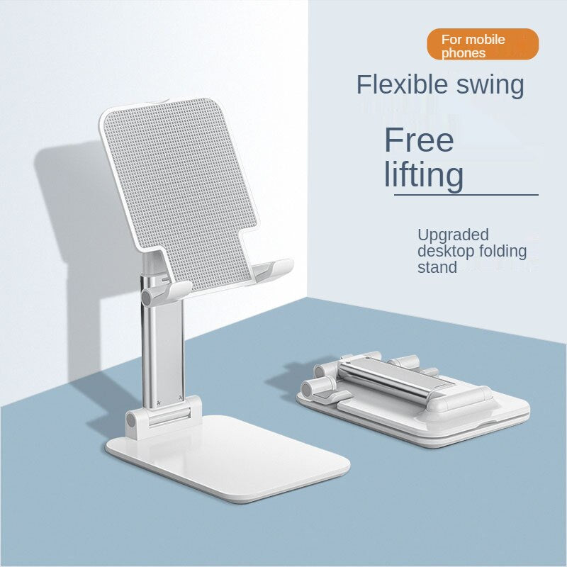Adjustable Desk Phone Holder Folding Compatible with All Phones (White)
