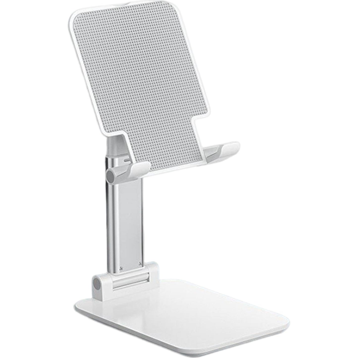 Adjustable Desk Phone Holder Folding Compatible with All Phones (White)