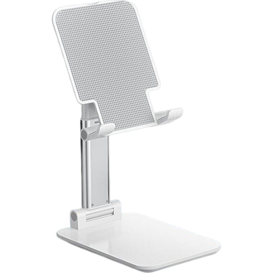 Adjustable Desk Phone Holder Folding Compatible with All Phones (White)