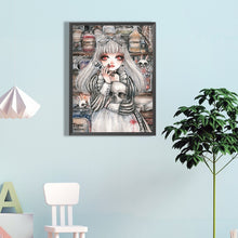 Load image into Gallery viewer, Girl Holding A Skull 40*60CM(Canvas) Full Round Drill Diamond Painting
