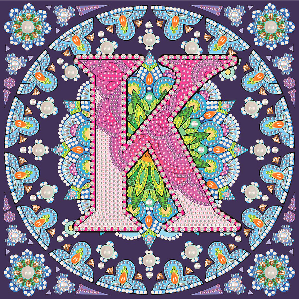 K Mandala 30*30CM(Canvas) Partial Special Shaped Drill Diamond Painting