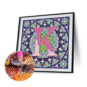 K Mandala 30*30CM(Canvas) Partial Special Shaped Drill Diamond Painting