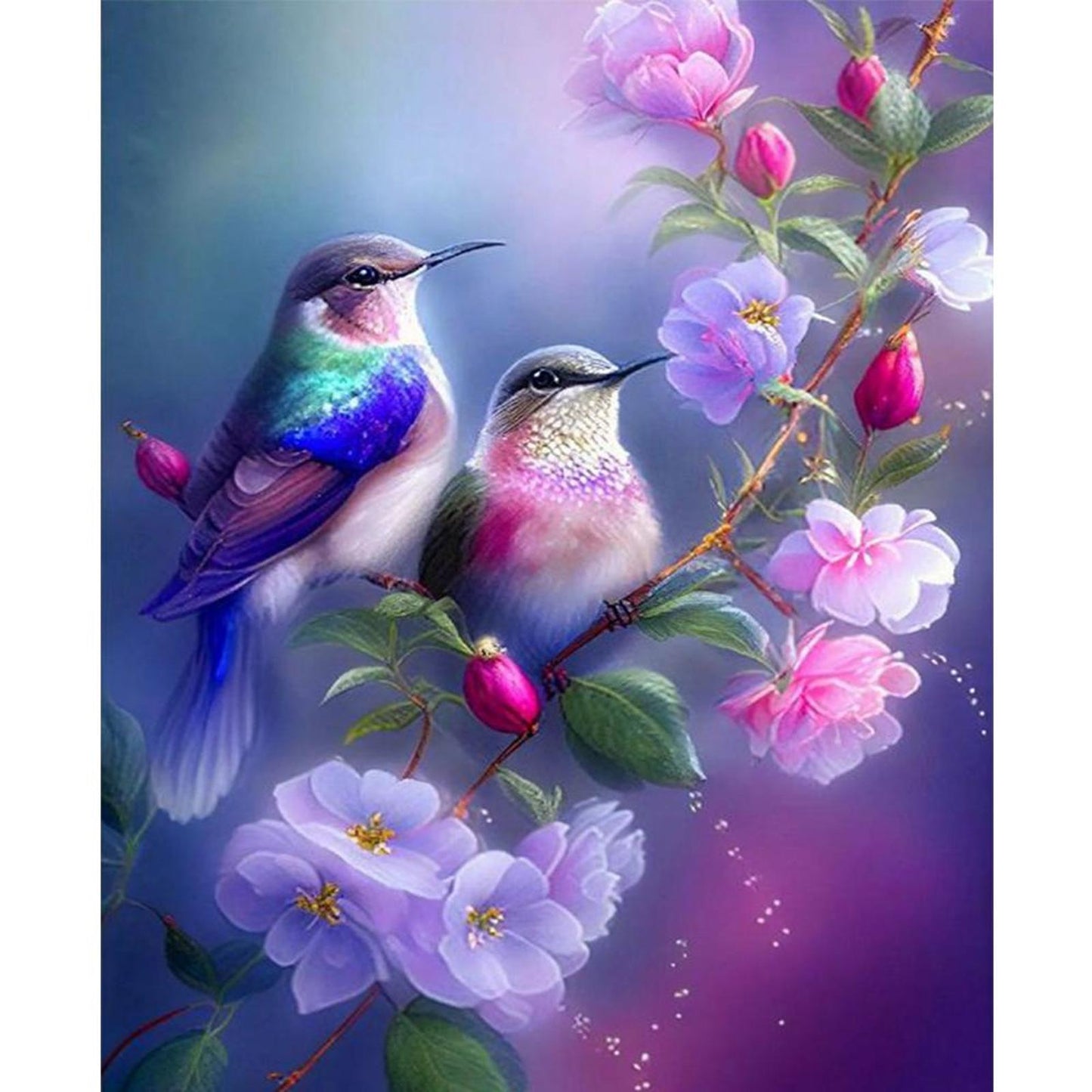 Birds - Full 11CT Stamped Cross Stitch 40x50CM - Jinlei