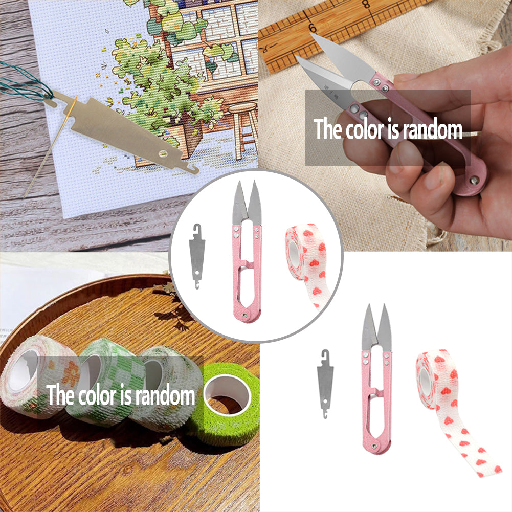 Embroidery Floss Kit for Teenagers Comprises of Needle Threader Scissors Bandage