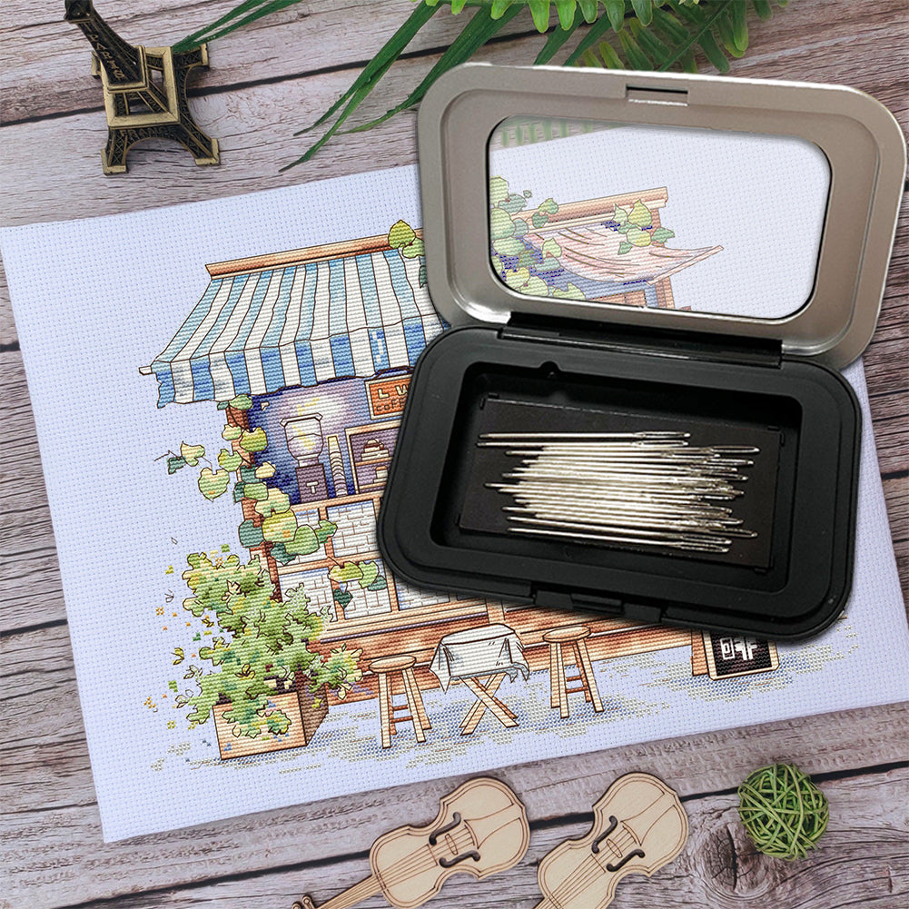 Magnetic Needle Case Household Black Needle Storage Box Portable for Needlecraft
