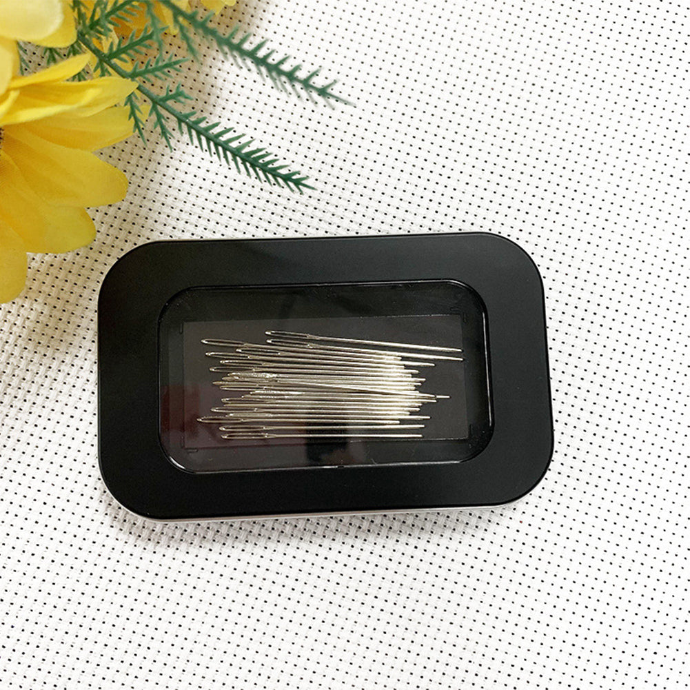 Magnetic Needle Case Household Black Needle Storage Box Portable for Needlecraft