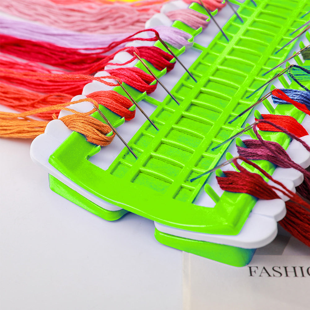 50-Position Floss Organizer Cross Stitch Embroidery Thread Organizer (Green)