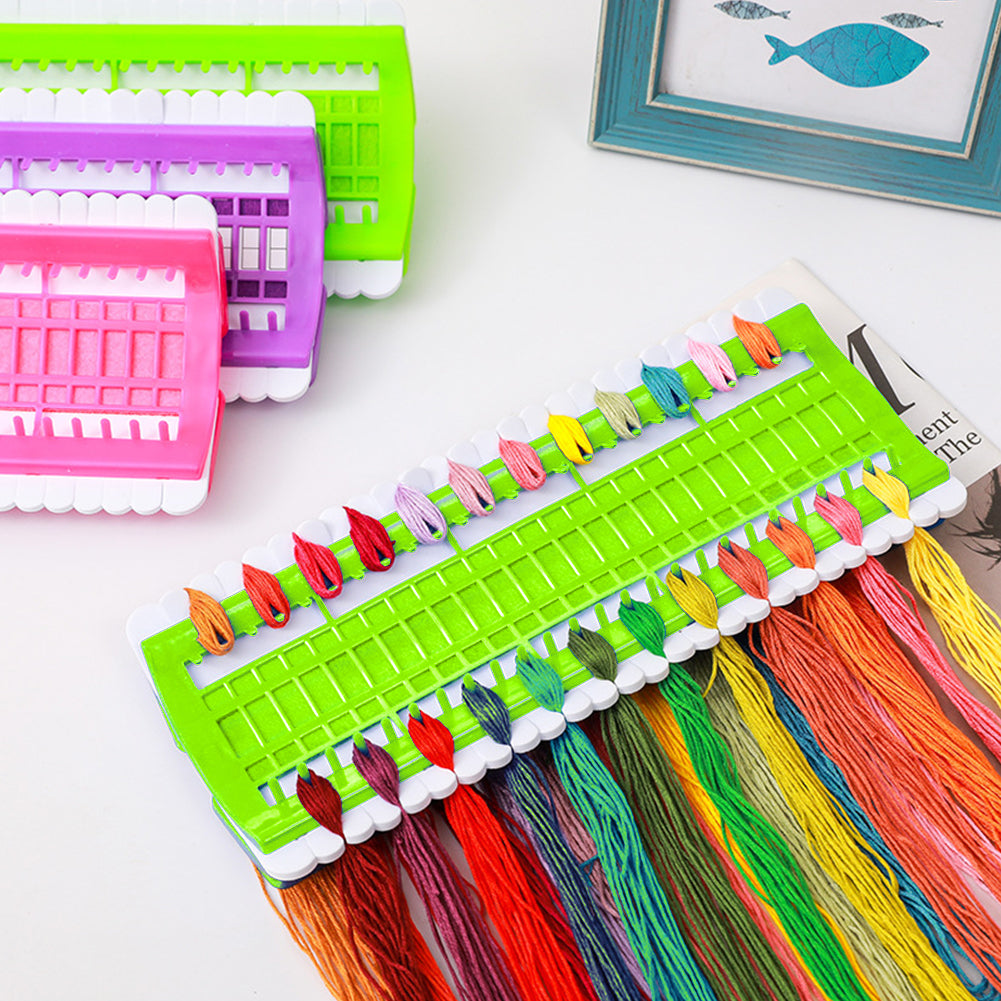 50-Position Floss Organizer Cross Stitch Embroidery Thread Organizer (Green)